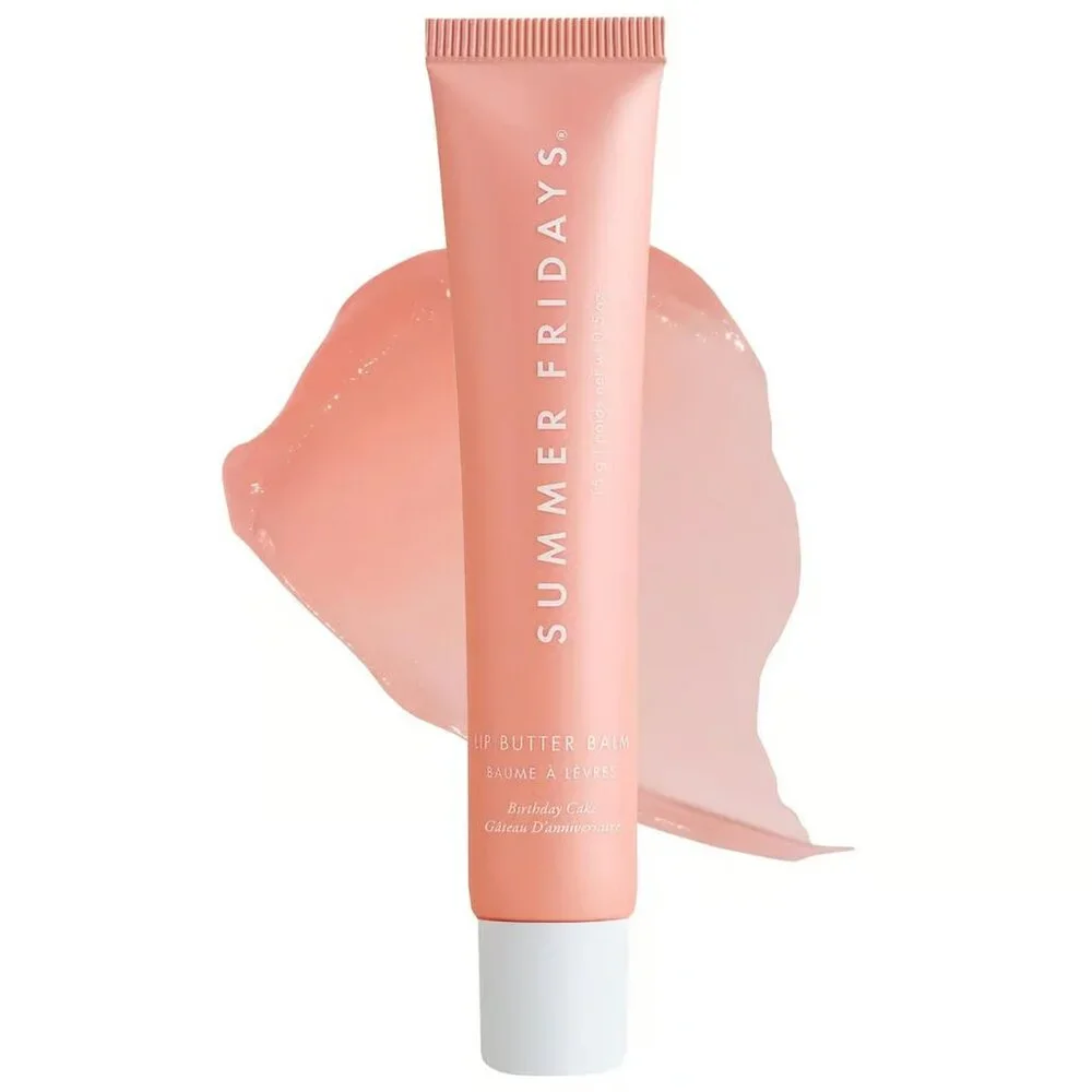 NIB Summer Fridays Limited Edition Birthday Cake Lip Balm - Pink Shimmer